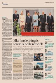 De Tijd interview 5 augustus 2014